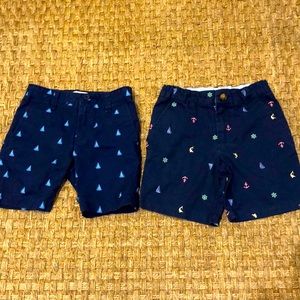 Bundle lot of Boys nautical shorts set - sailboats, anchors, etc.